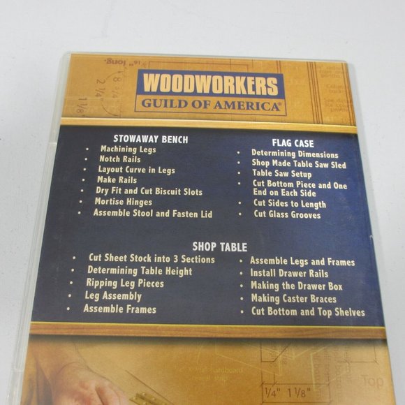 5 Woodworkers Guild of America Video Collection DVDs Techniques Cabinet Table - Picture 3 of 6